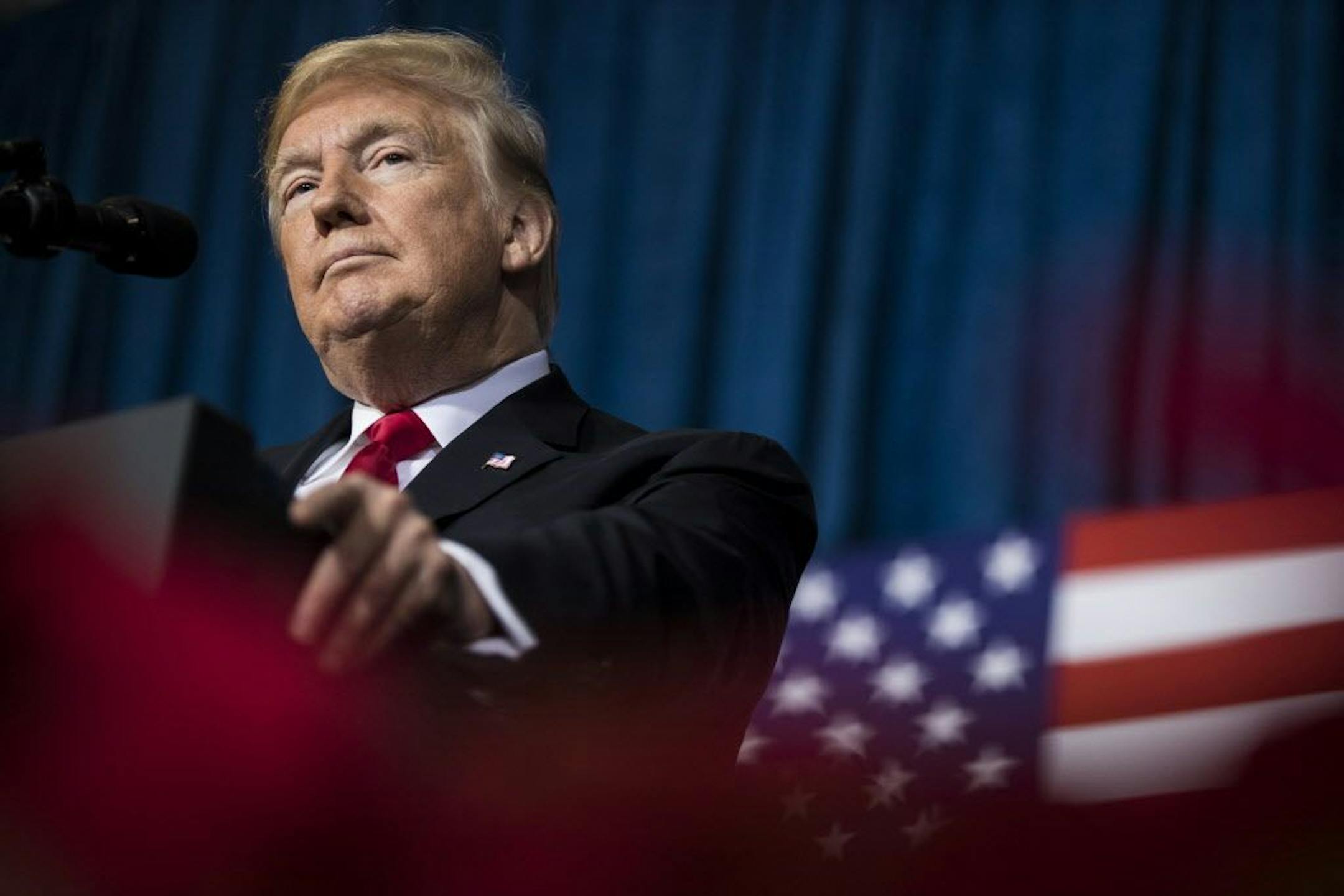 President Donald Trump while speaking at the Project Safe Neighborhoods National Conference in Kansas City, Mo., Dec. 7, 2018.