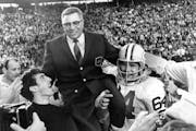 This Jan. 14, 1968 file photo shows Green Bay Packers coach Vince Lombardi being carried off the field after his team defeated the Oakland Raiders 33-