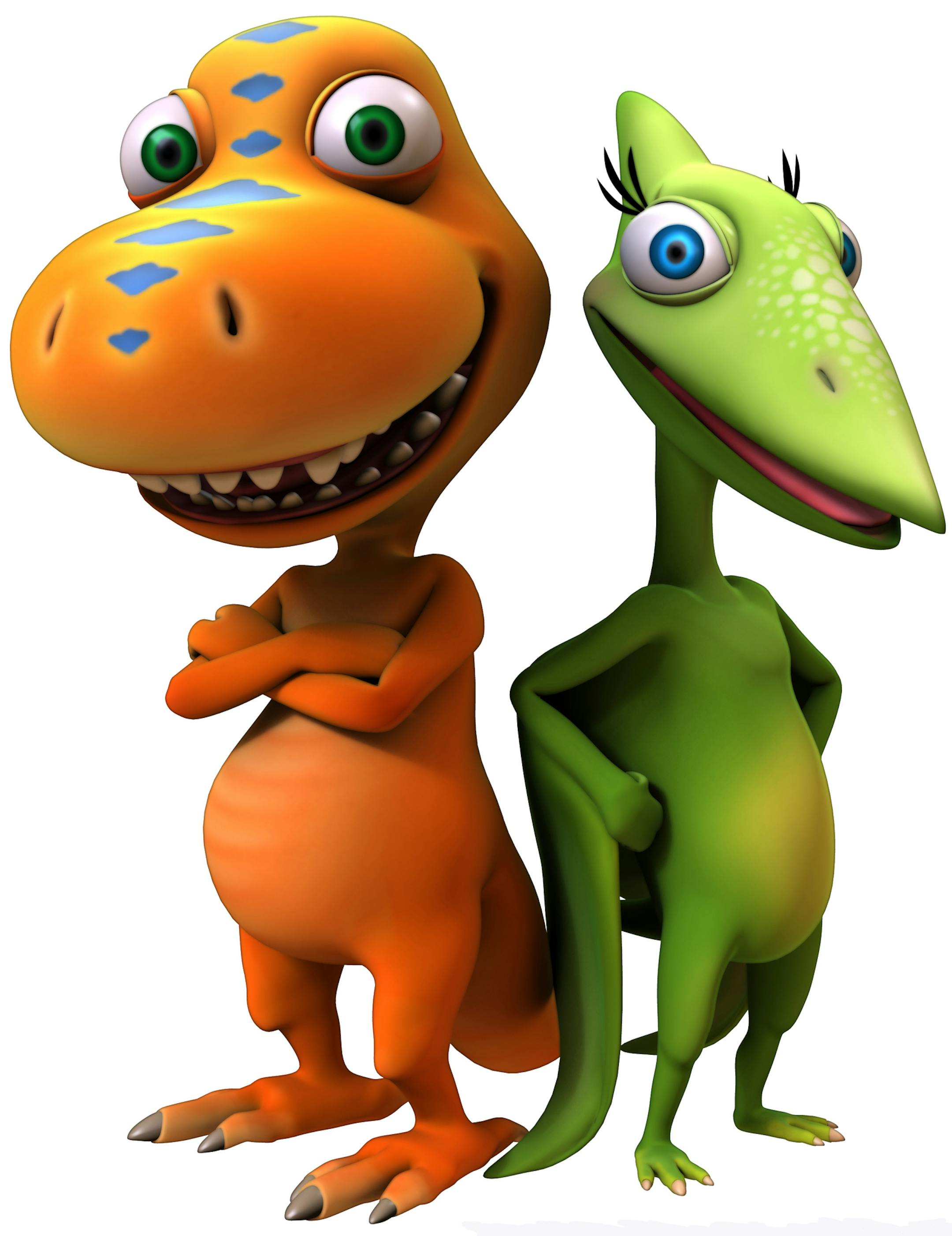 IBuddy and Tiny, stars of DINOSAUR TRAIN, the new PBS KIDS® preschool series from The Jim Henson Company Credit: © 2009 The Jim Henson Company
