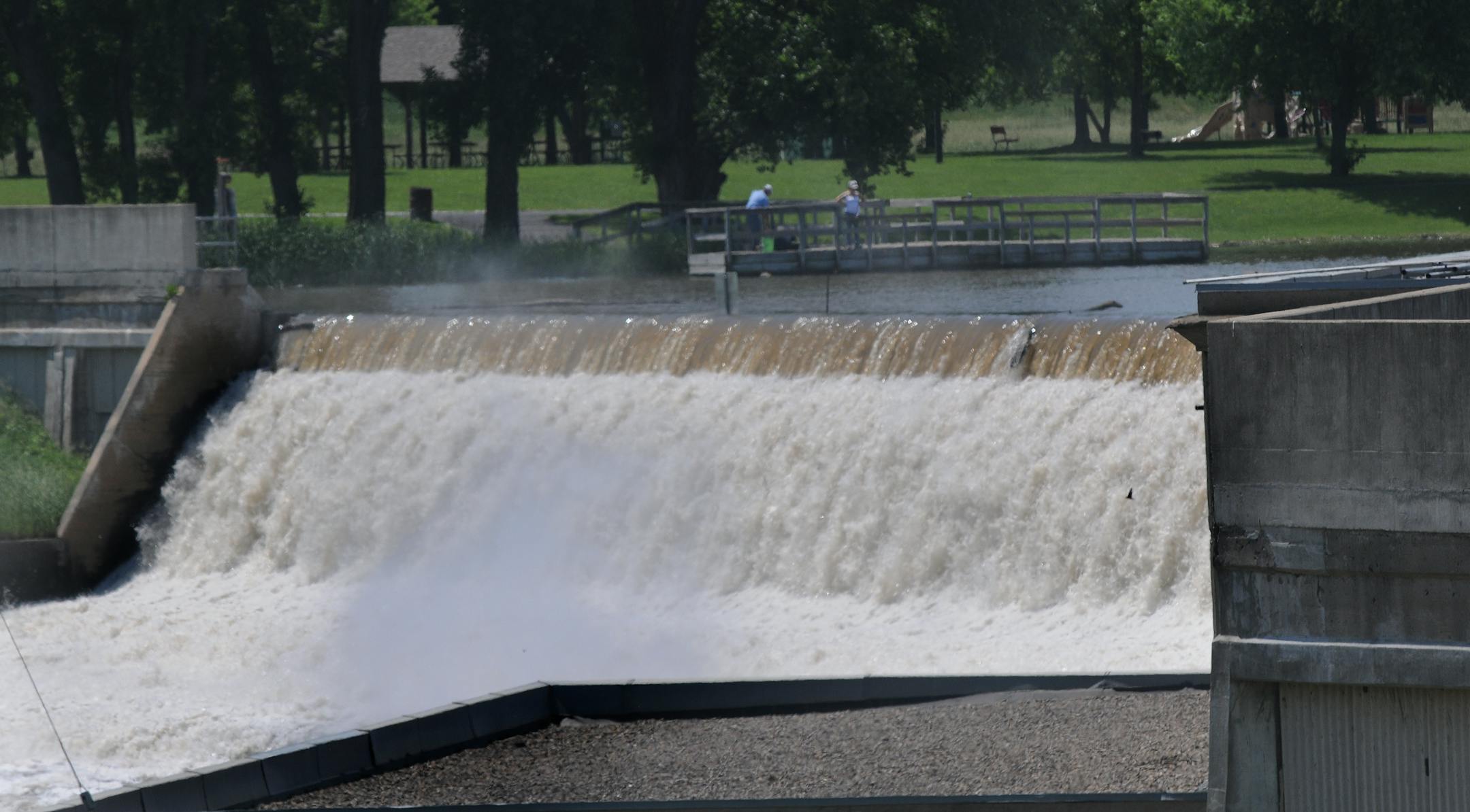 The dam at Lake Byllesby Regional Park