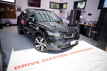 A 2022 Volvo XC40 Recharge sat in the Xcel Energy display at the Denver auto show last month.