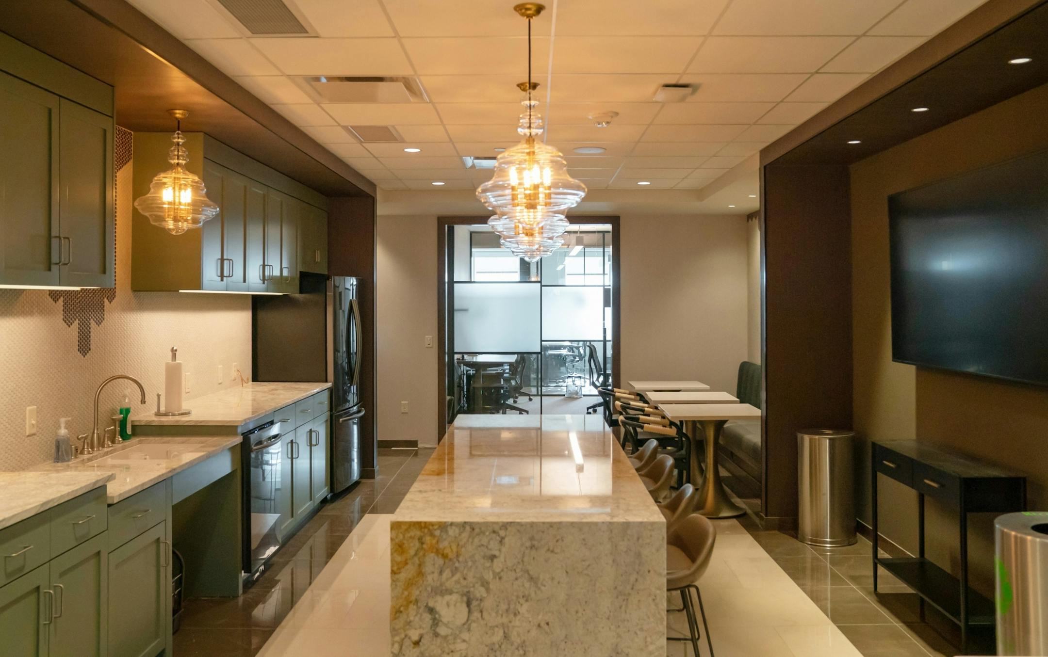 Solarium galley with kitchen facilities.
