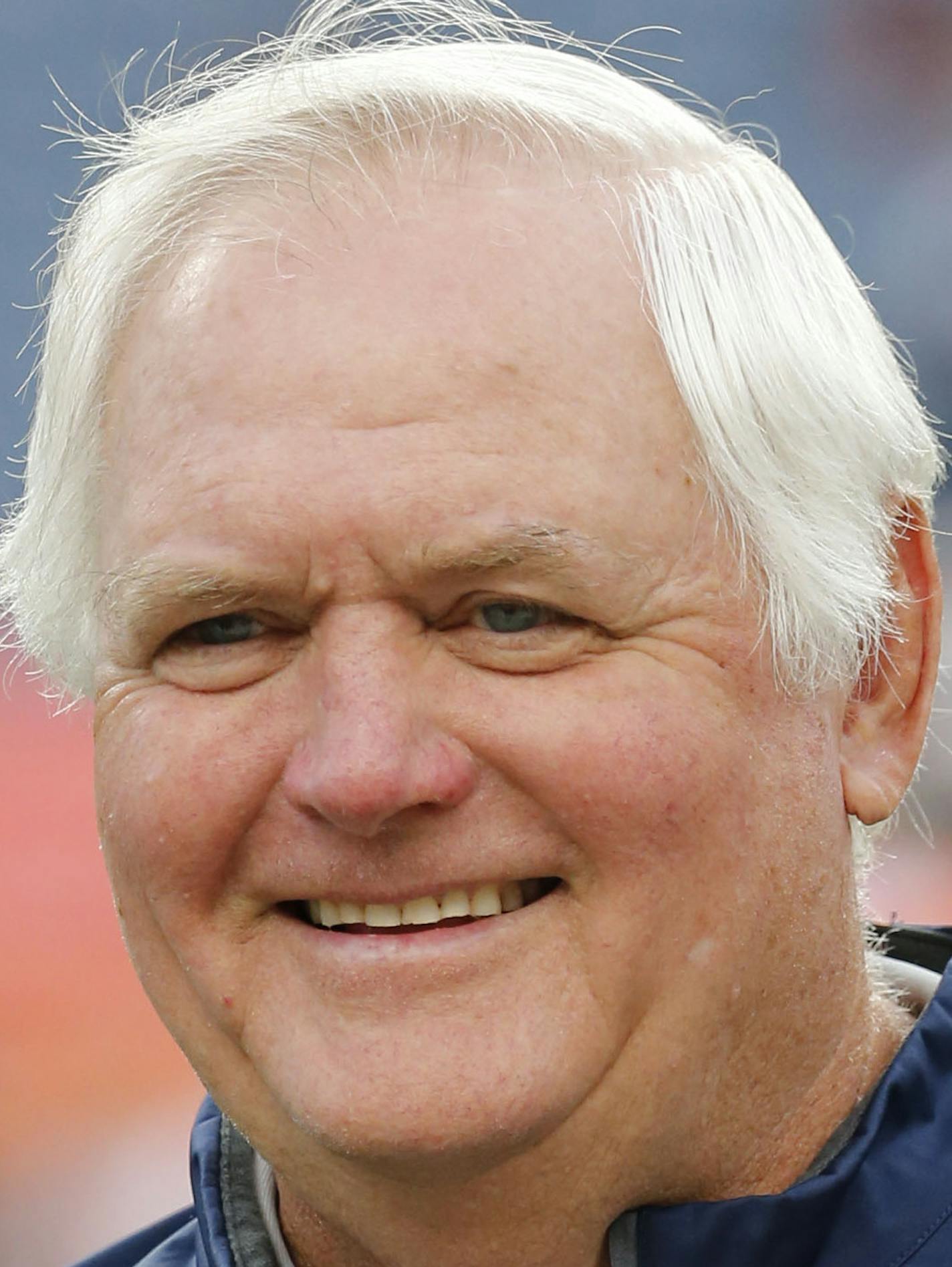 FILE - In this Sept. 3, 2015, file photo, Denver Broncos defensive coordinator Wade Phillips takes the field prior to an NFL preseason football game against the Arizona Cardinals, in Denver. The Associated Press will announce its 2015 NFL award winners the night before the Super Bowl. Among the dozen or so noteworthy assistant coach candidates from the first half of the season, two stand out: Broncos defensive coordinator Wade Phillips and Bengals offensive coordinator Hue Jackson. (AP Photo/Jac