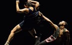 Elayna Waxse and Darwin Black in TU Dance's "Footprint," choreographed by Gioconda Barbuto. (Photo: Michael Slobodian)
