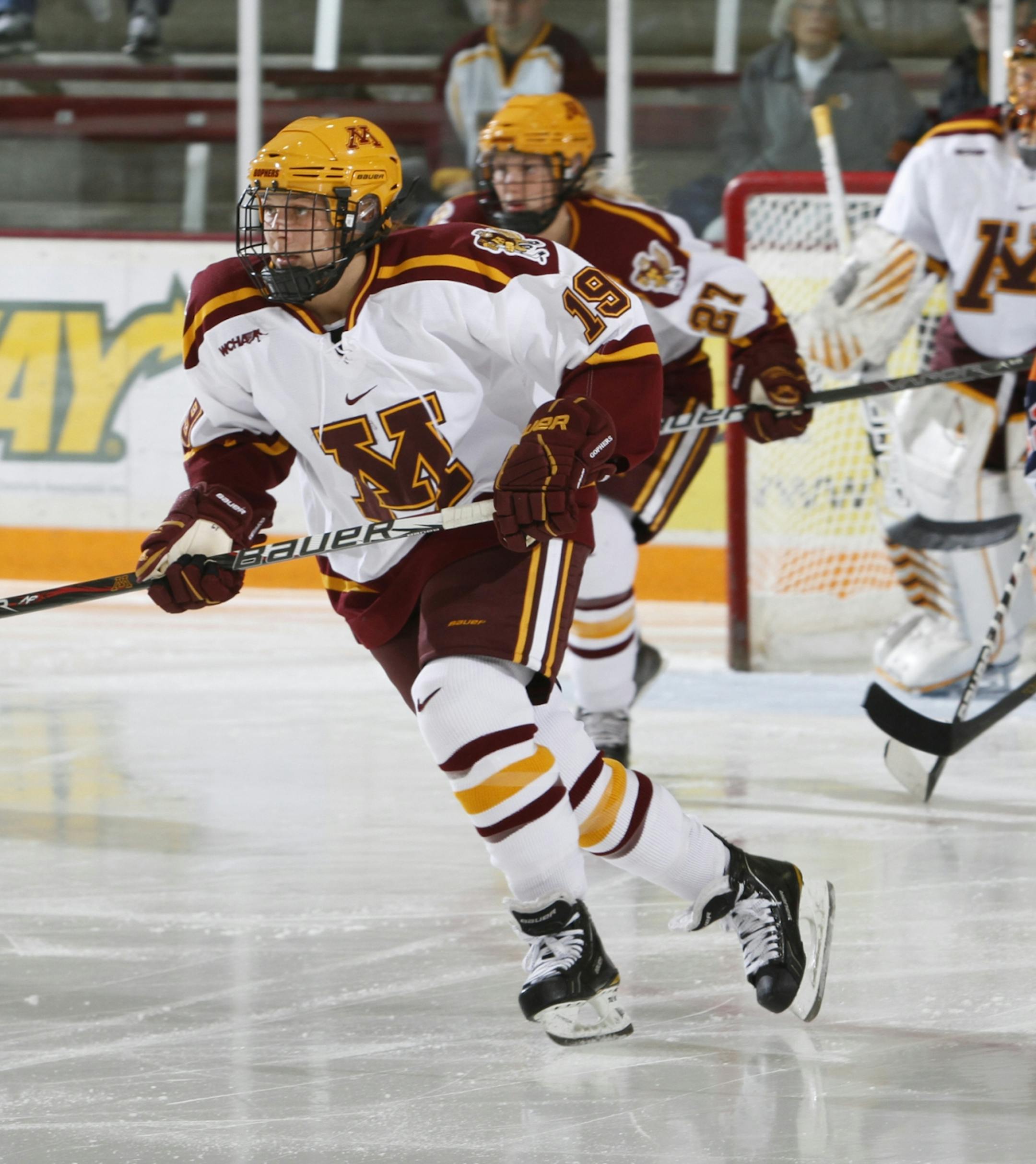 Gophers defenseman Megan Bozek has 24 points (nine goals), tied for first among blue-liners in the country.