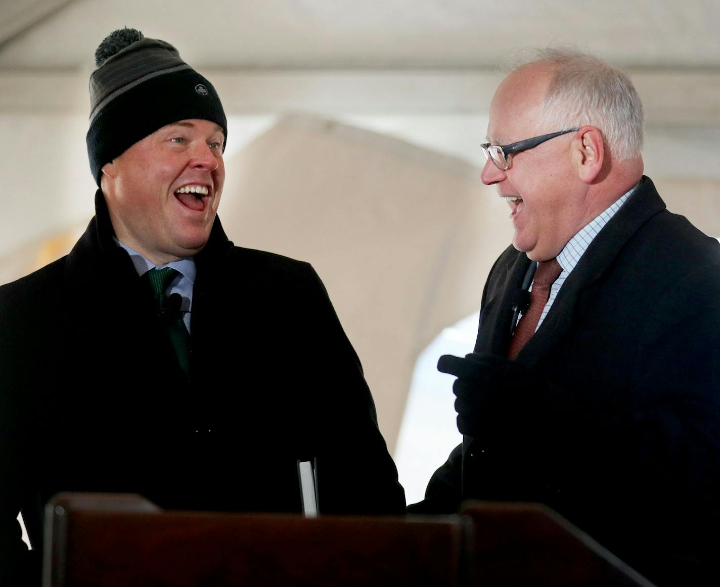 The mood was festive as Mike Ryan, President, North Region, Ryan Companies, and Gov. Tim Walz joined other dignitaries during an announcement of a nearly one billion dollar investment proposal in the former Ford Site in affordable housing, parks and infrastructure over the next two decades Tuesday, Nov. 12, 2019, in St. Paul, MN.] DAVID JOLES &#x2022; david.joles@startribune.com St. Paul Mayor Melvin Carter makes a 'major' announcement on the Ford Site - St Paul Mayor Melvin Carter makes a 'majo