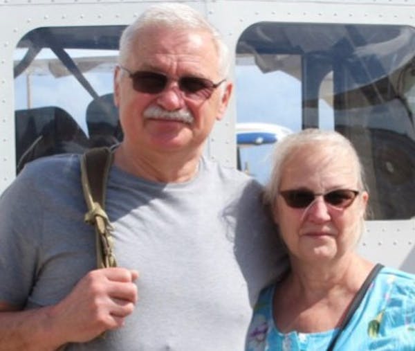 Steve and Lynn Fuchs, of Big Lake, on the island of Kauai Feb. 26. The Grand Princess cruise passengers have not yet been tested for the coronavirus. 