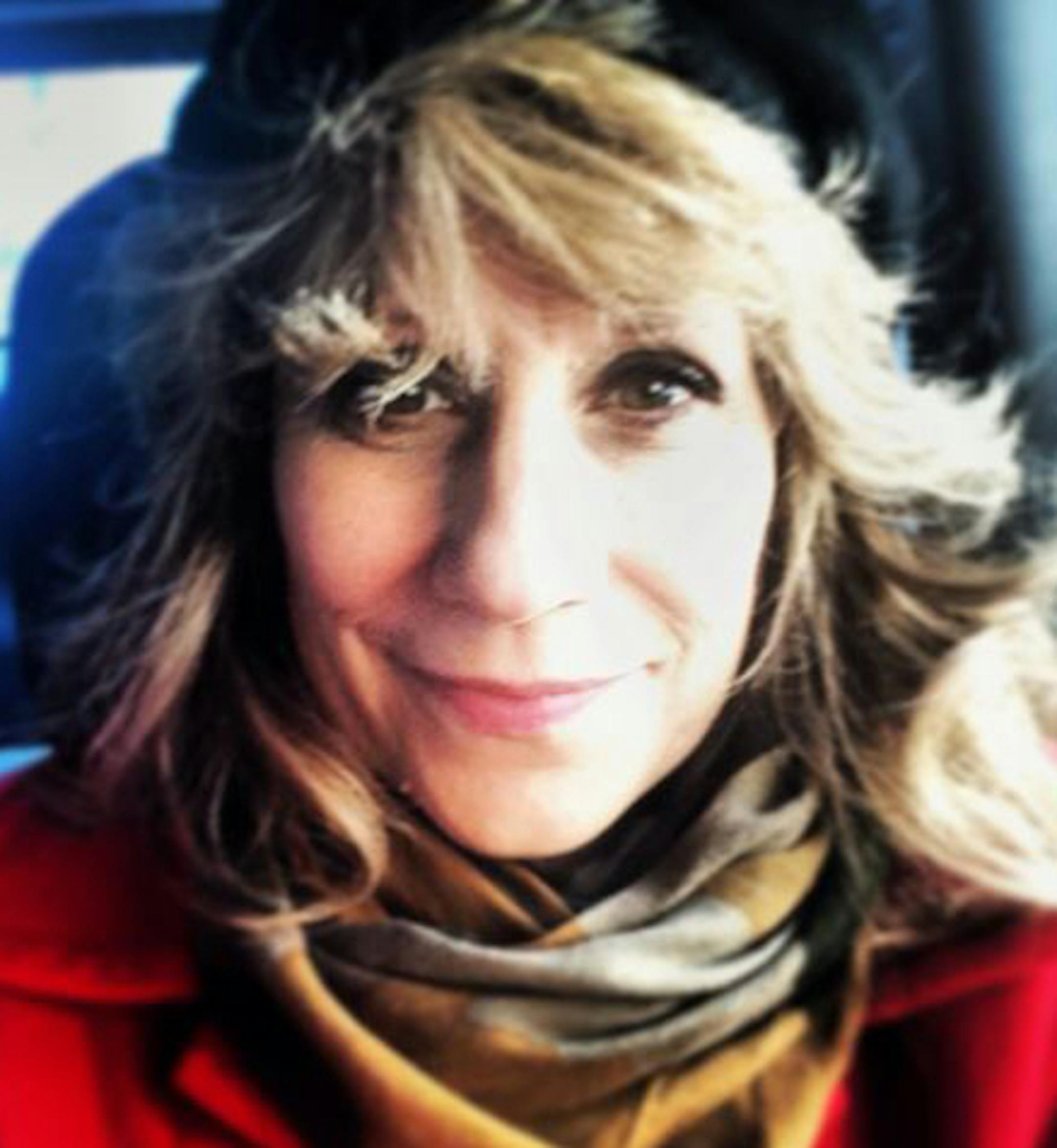 Lizz Winstead selfie (while riding a cab in New York City)