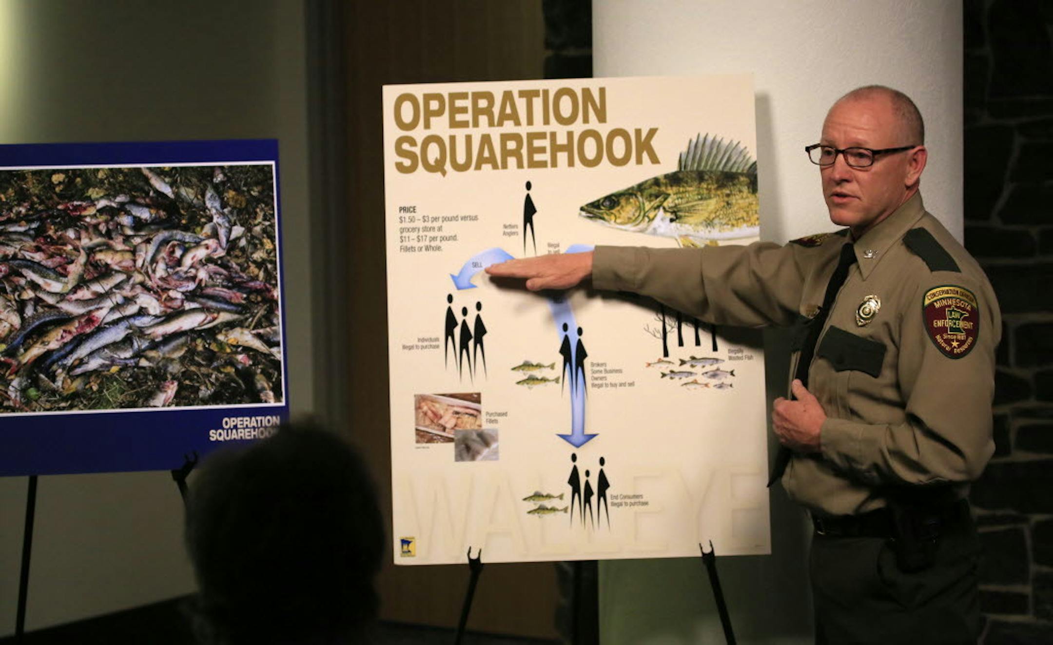 April 10, 2013: Twenty-one more individuals will face charges in the bust of the northern Minnesota fish poaching ring reported last week by the U.S. attorneys office in Minneapolis. The Department of Natural Resources announced the state charges Monday morning, adding to federal indictments unsealed last week against 10 other people. The three-year investigation, known as Operation Squarehook, involved about 60 officers from the DNR, the Fish and Wildlife Service and tribal authorities from the