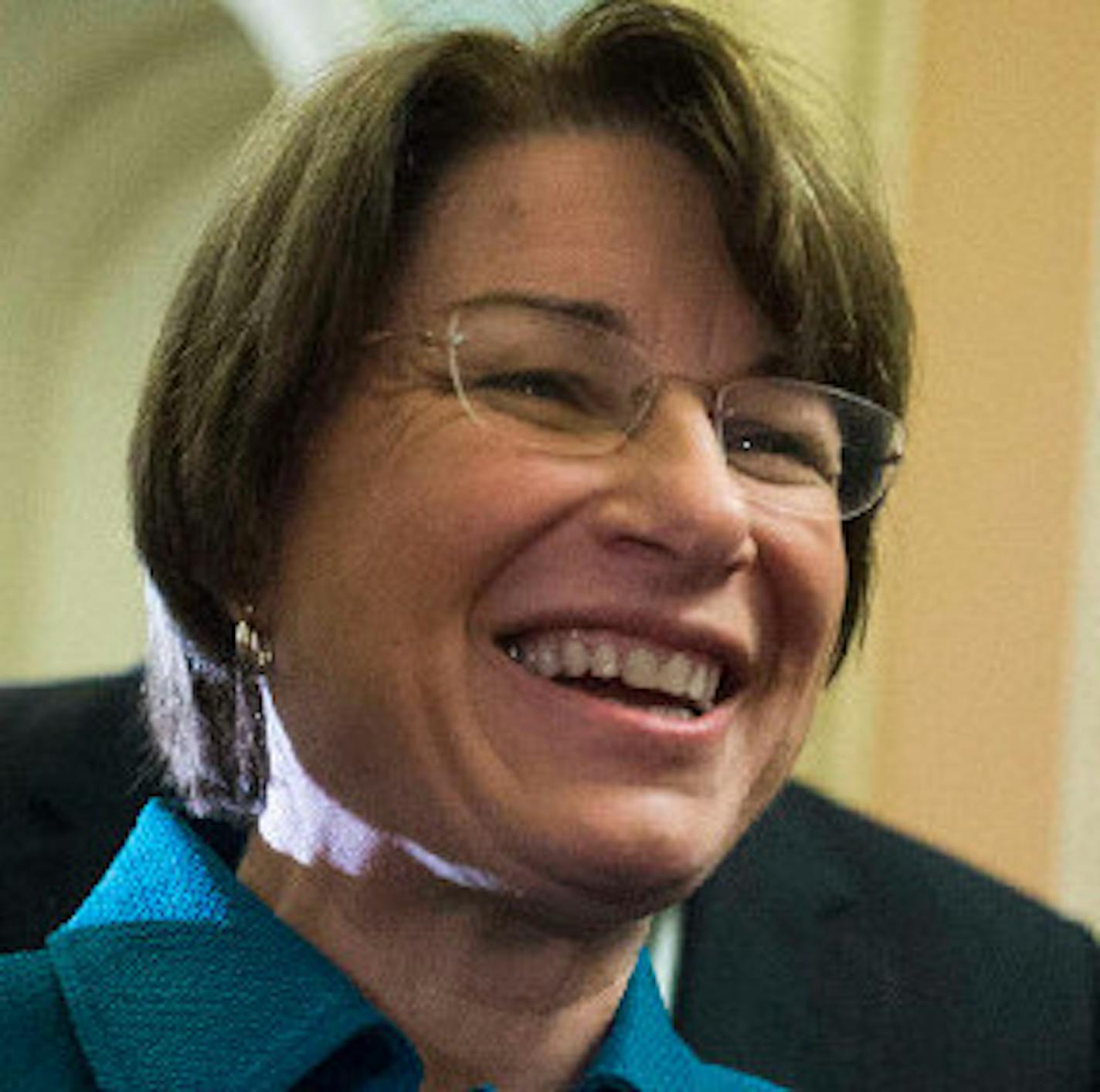 Sen. Amy Klobuchar (D-Minn.) speaks after being named as ranking Democrat on the Senate Rules Committee, Nov. 16, 2016.