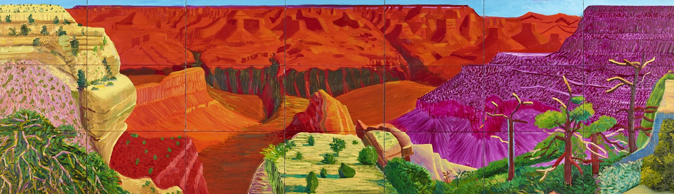 David Hockney The Grand Canyon, 1998 Oil on canvas, 48 1/2 x 169 inches