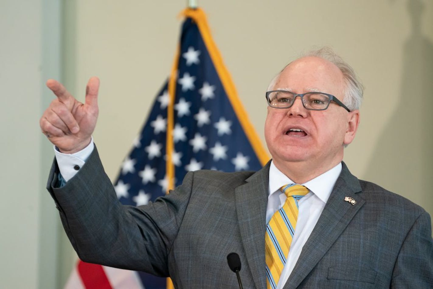 Governor Tim Walz alternated between anger and sadness as he talked about the unrest in the wake of the death of George Floyd while he was in custody of Minneapolis police.