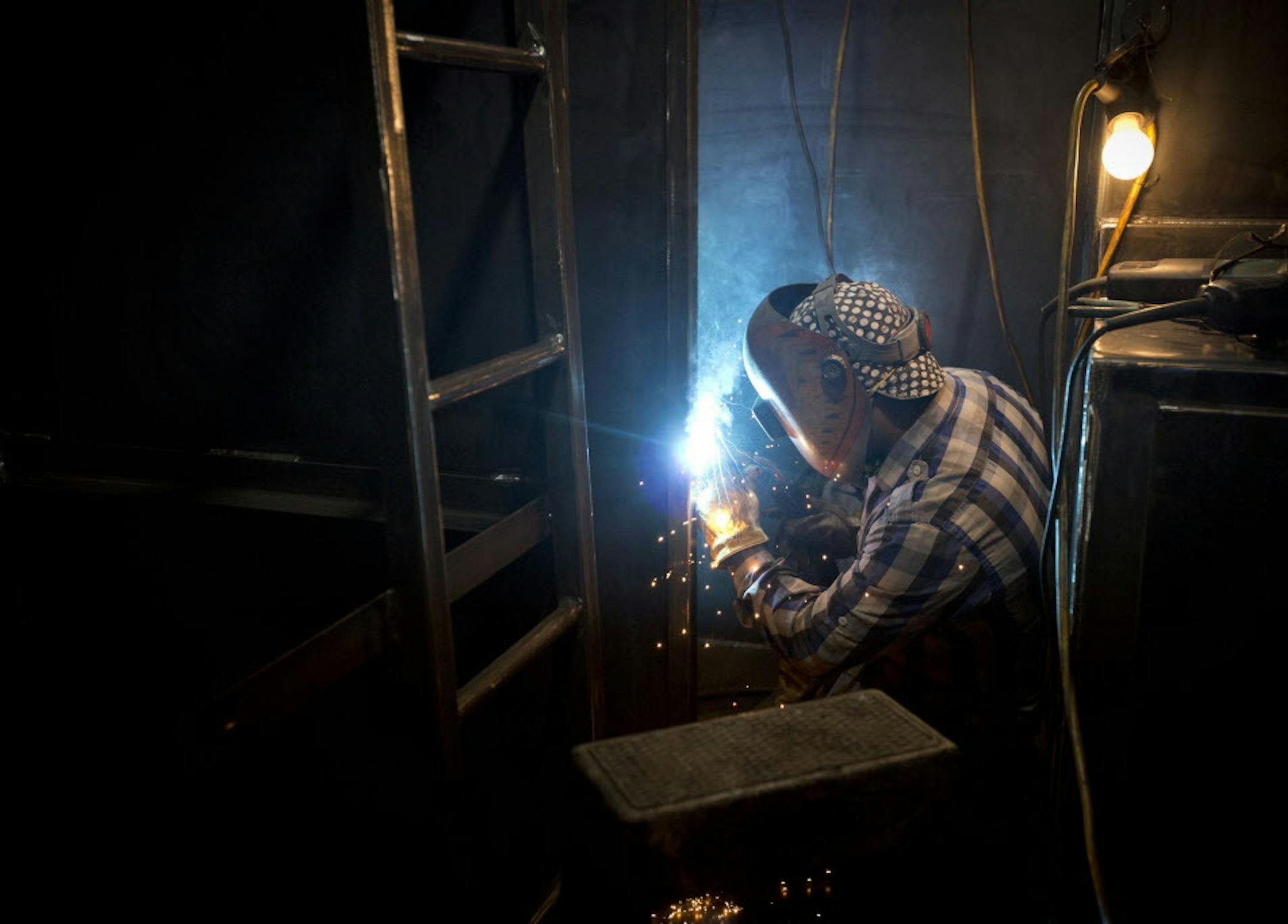 A bomb shelter under construction at Rising S Company, a small rural factory south of Dallas, Texas. (Joyce Marshall/Fort Worth Star-Telegram/TNS) ORG XMIT: 1196819