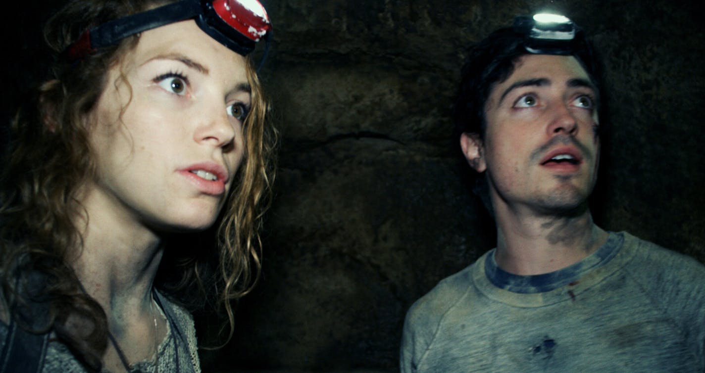 Perdita Weeks and Ben Feldman in &#x201c;As Above/So Below.&#x201d;