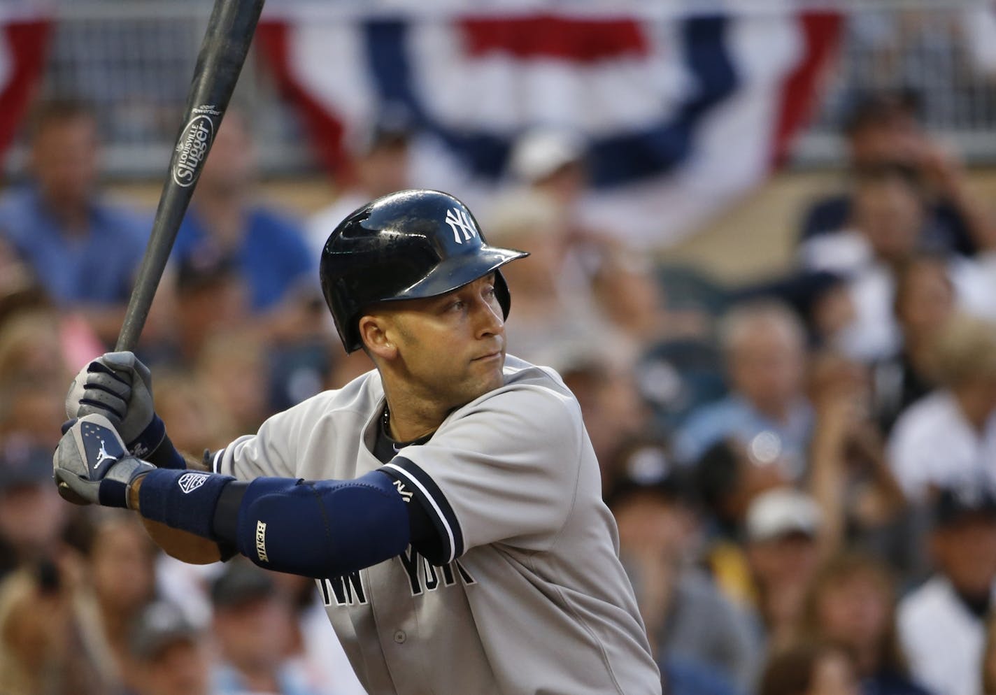 In the Twins game against the Yankees on July 3, 2014, this is the final year of Derek Jeter's Hall of Fame career.