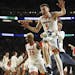 Virginia Cavaliers guard Kyle Guy (5) celebrates as the buzzer sounded on Virginia's win during the NCAA Championship Game on April 8, 2019 at U.S. Ba
