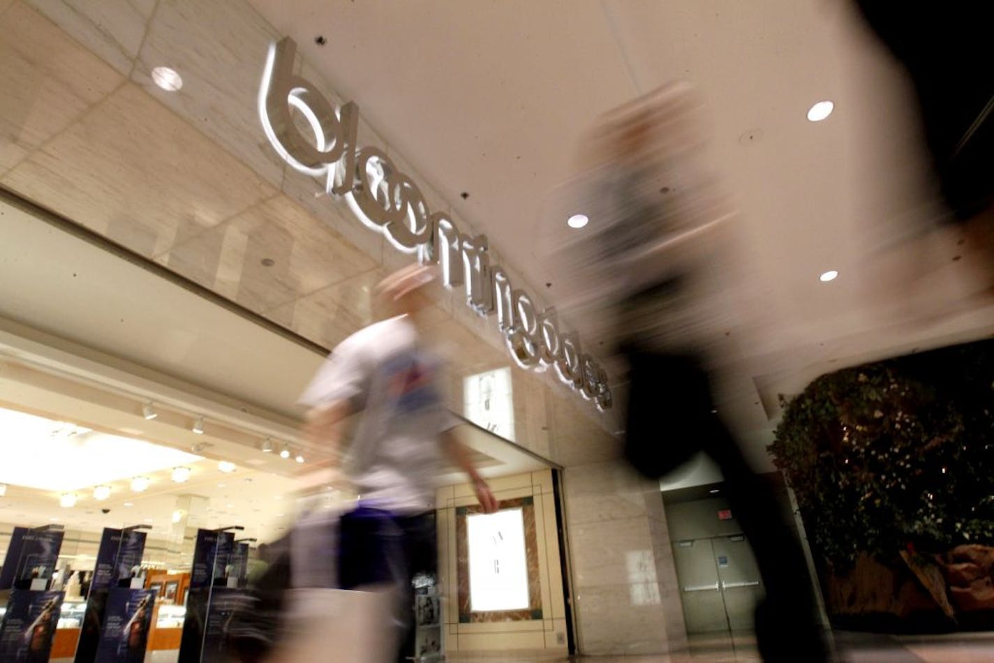 Shoppers walked out of the Bloomingdale's store at the Mall of America