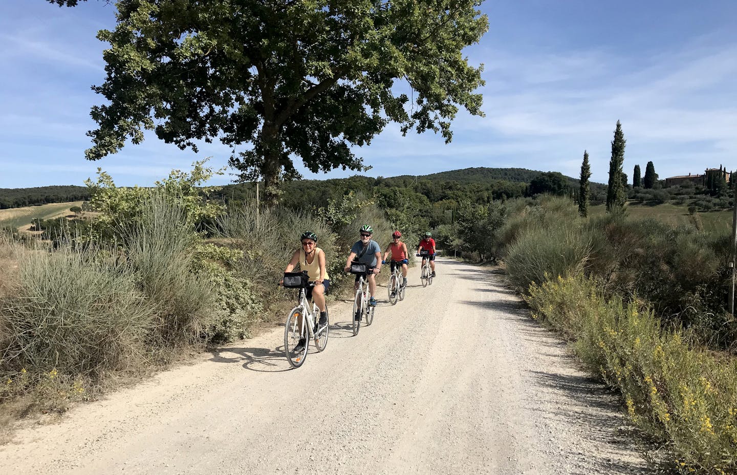 An I Bike Tuscany tour takes the back roads through beautiful countryside. Photo provided by I Bike Tuscany