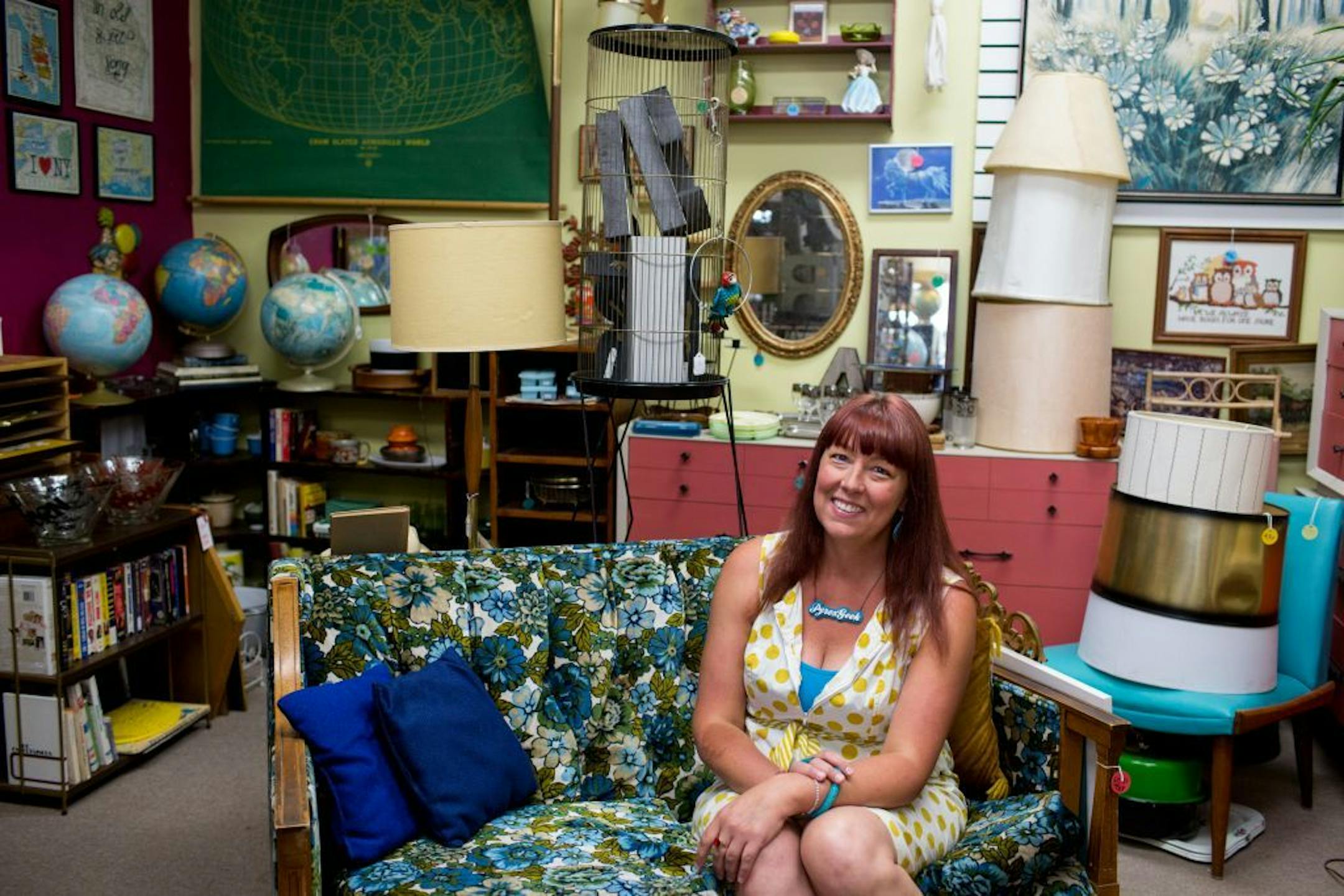 Toni Johnson, owner of Turquoise Vintage, offers 1950s to '70s vintage home decor.