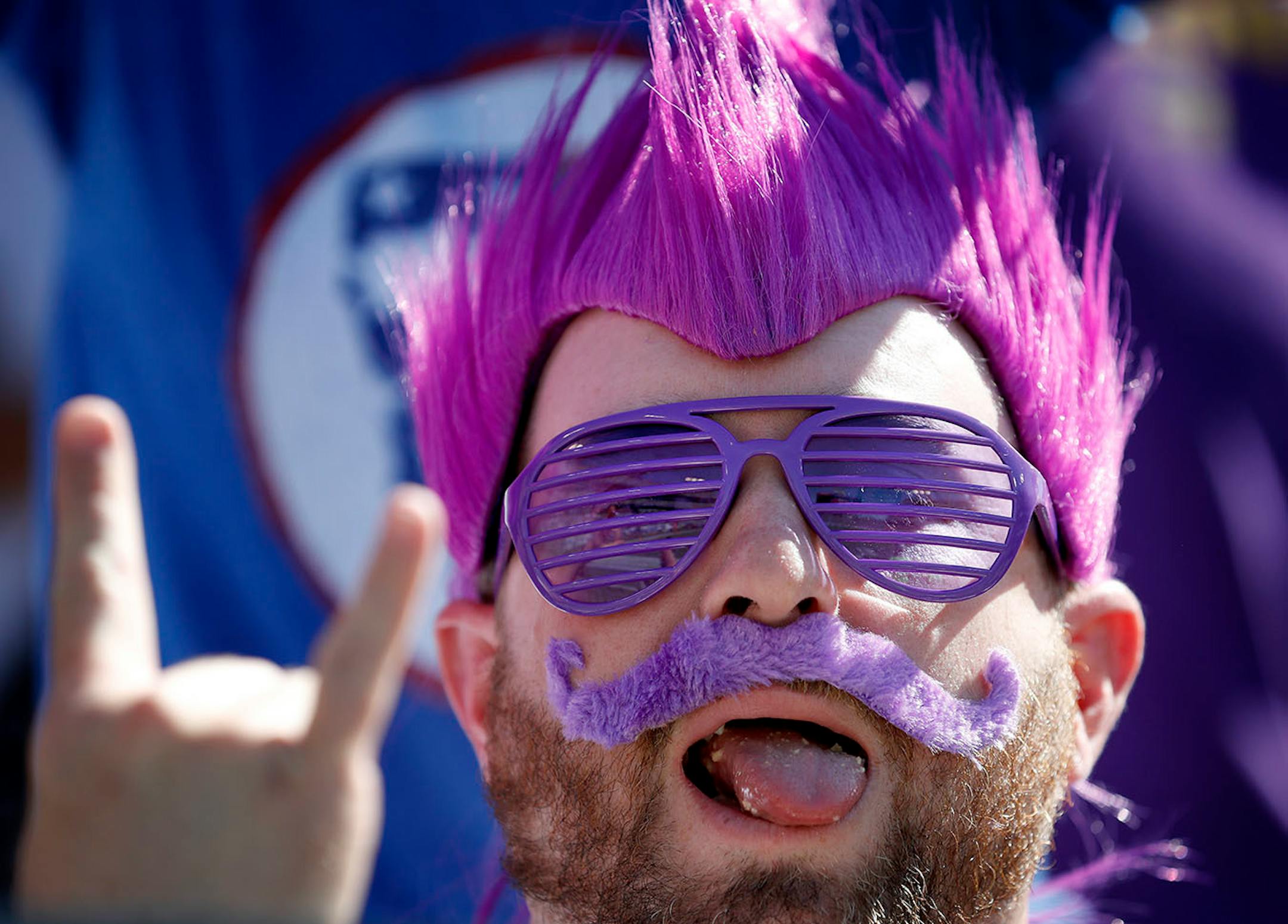 Minnesota Vikings fan Mike Rolfson of Fargo, North Dakota.
