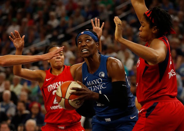 Reigning WNBA MVP Sylvia Fowles collected 26 points and 14 rebounds against the Washington Mystics at Target Center on Sunday.