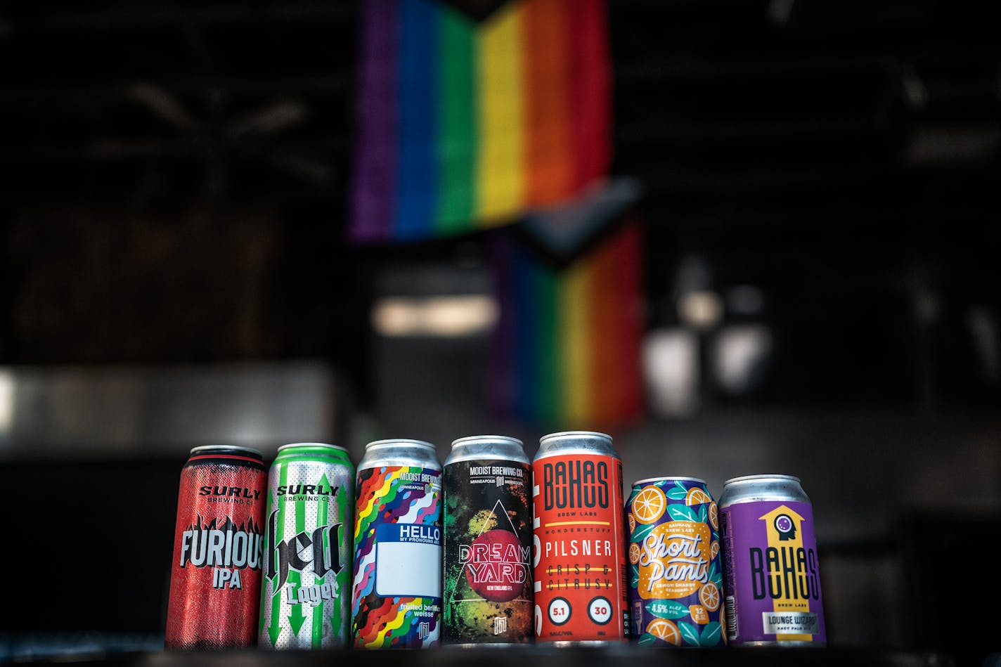 Display of local beers sold at the Saloon in Minneapolis. The bar announced it had cut ties with Anheuser-Busch on Monday.