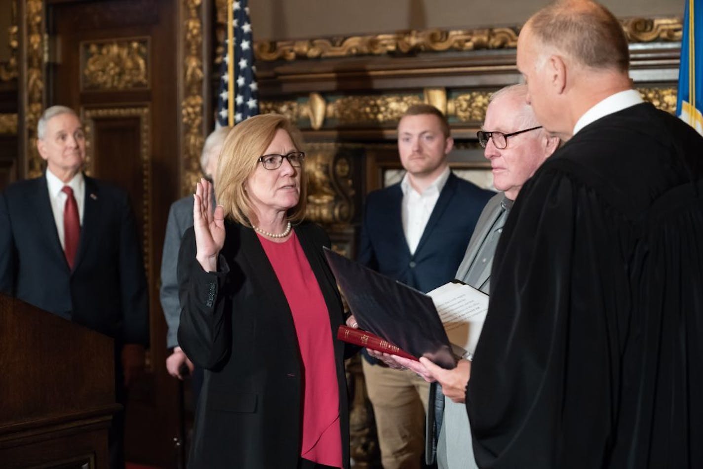 State Sen. Michelle Fischbach is sworn in as lieutenant governor of Minnesota on Friday, May 25, 2018.