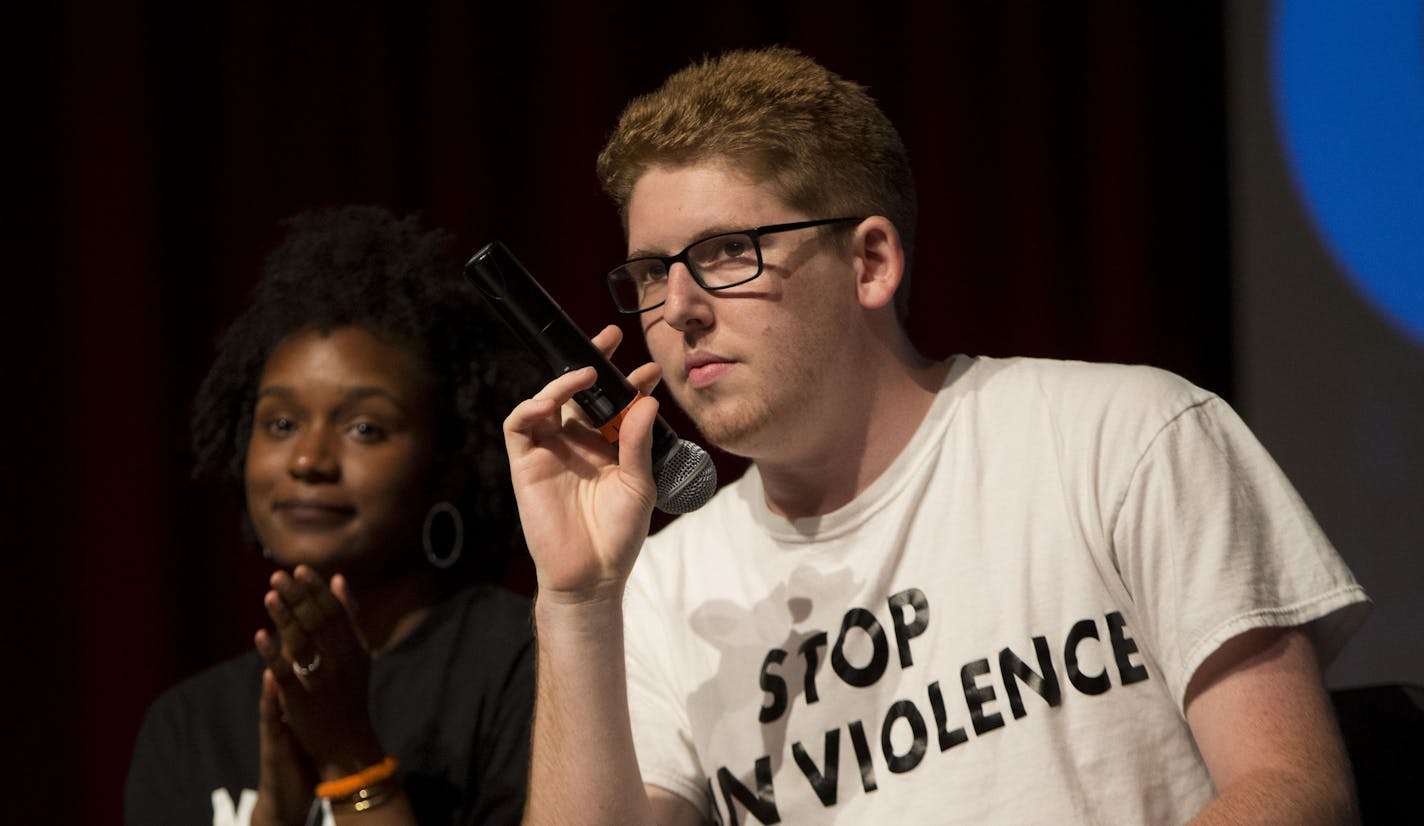 Matt Deitsch, an alumnus of Marjory Stoneman Douglas High in Parkland, Fla., joined local students at a March for Our Lives event.