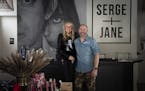 Jamie and Casey Carl sell their own style clothing, gifts and even some of their own vinyl at their new store Serge + Jane.