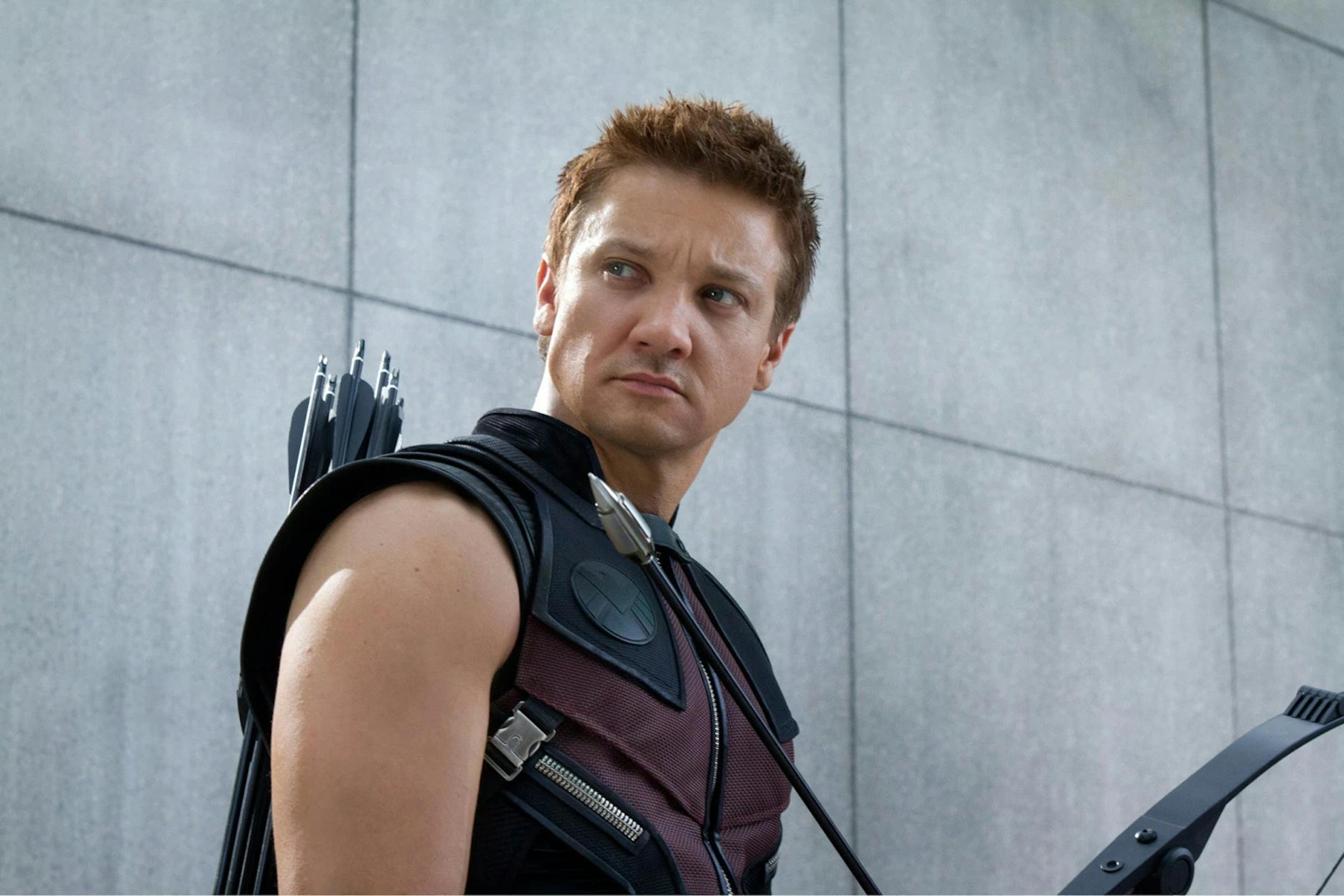 Jeremy Renner plays Clint Barton, the wisecracking marksman of the Avengers, in "Hawkeye."