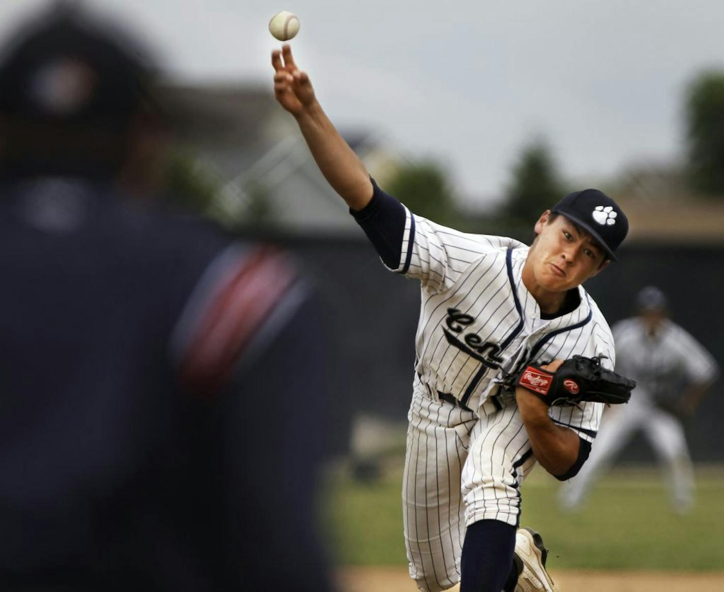 Mitch Brown of Rochester Century, whose fastball can consistently hit the mid-90s, was taken by the Cleveland Indians in the second round of Major League Baseball's first-year player draft Tuesday, the No. 79 selection overall.