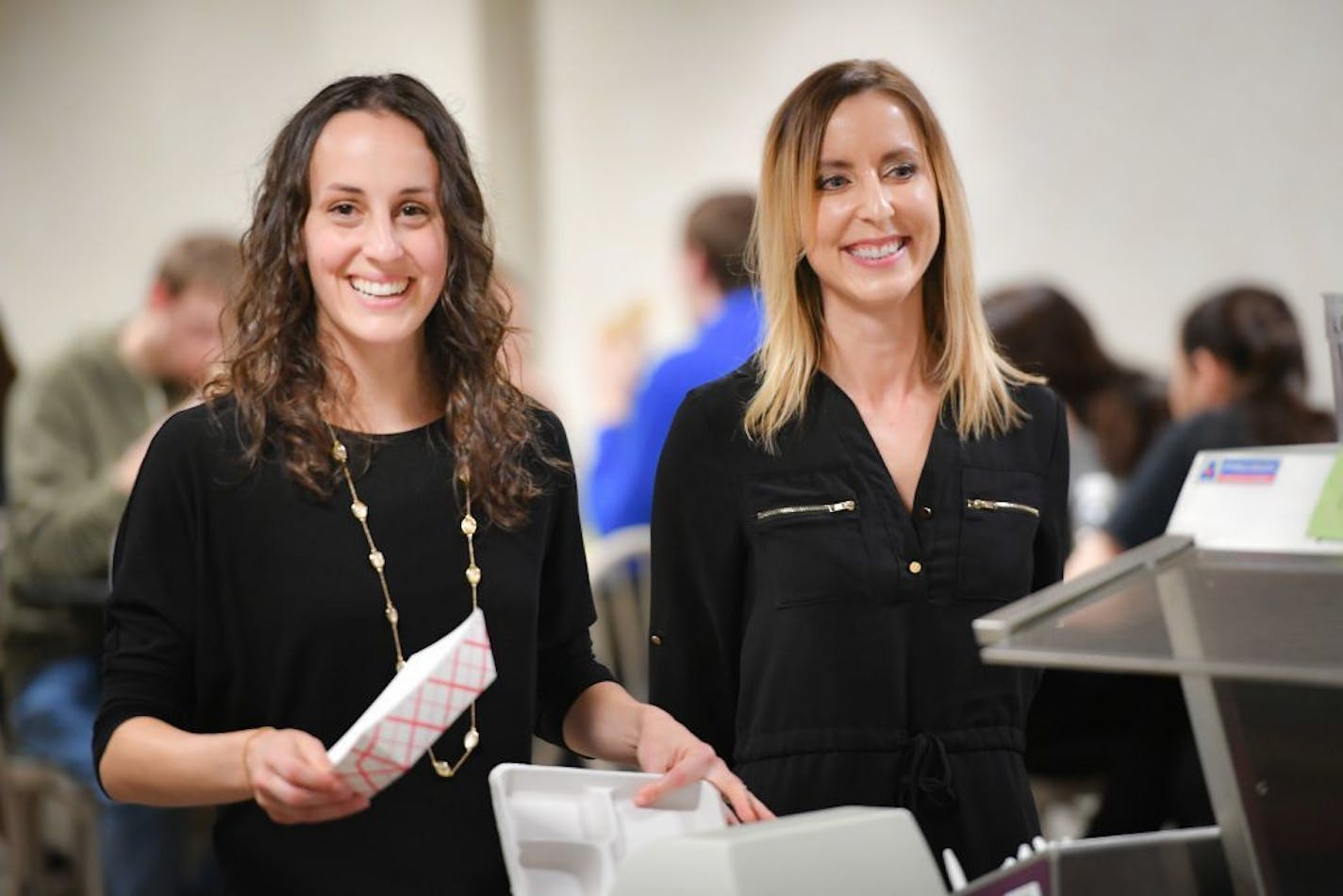 Nutrition Services supervisor Ali Diley and Nutrition Director Rachel Valesano at Owatonna High School cafeteria.