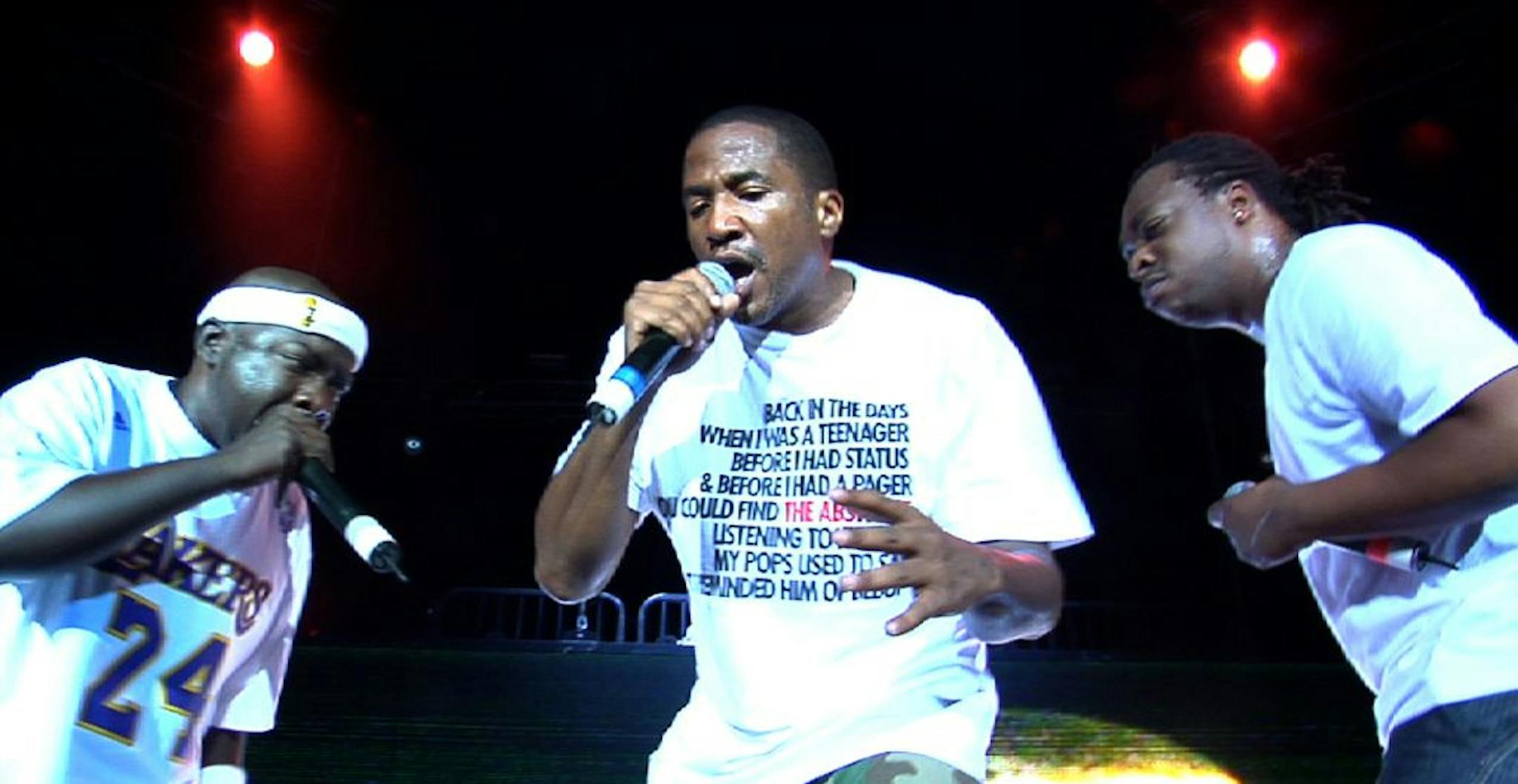 Phife Dawg, Q-Tip and Jarobi White in "Beats, Rhymes & Life: The Travels of A Tribe Called Quest."