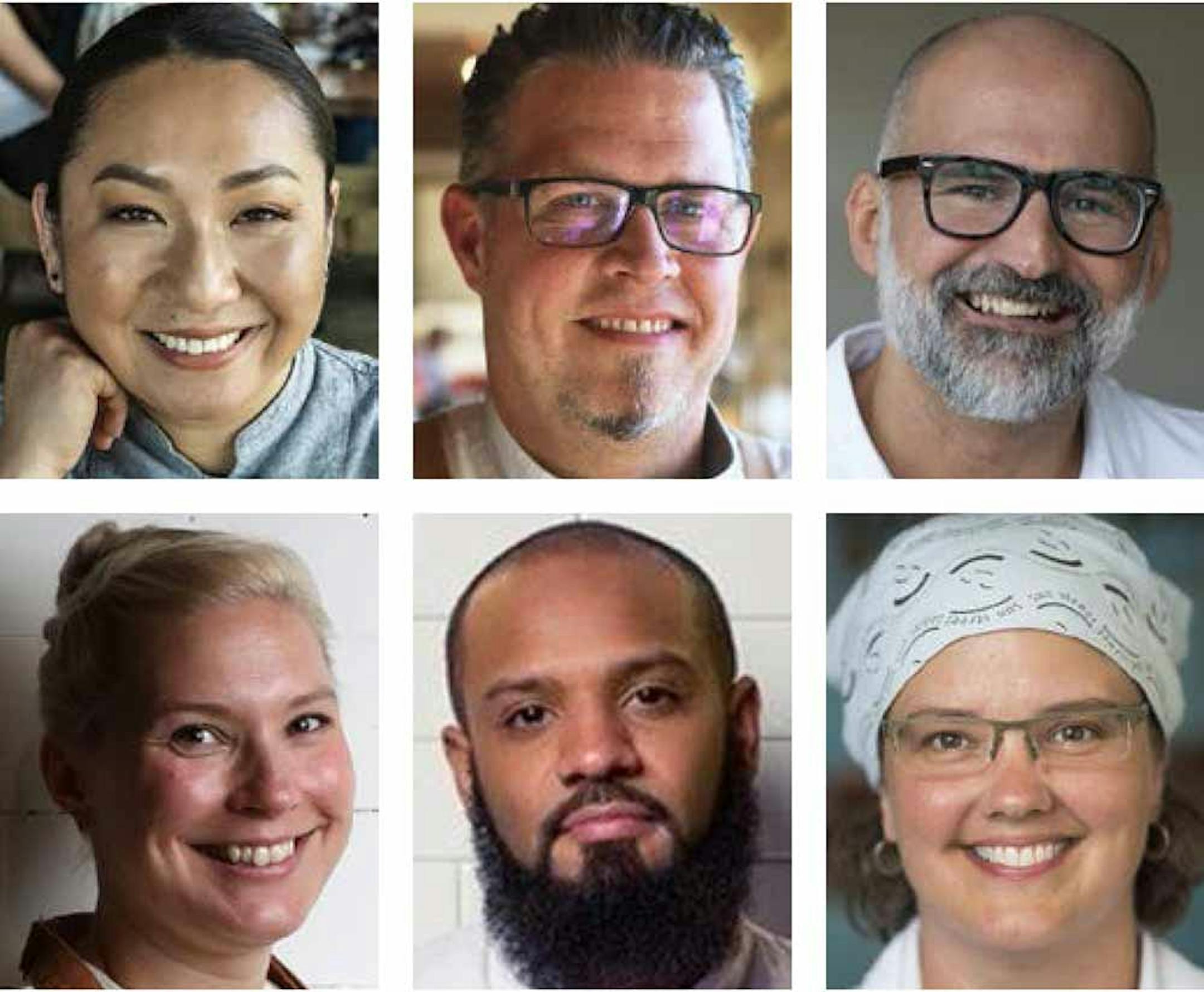 Top row: Ann Ahmed, Scott Pampuch, Daniel del Prado. Bottom row: Christina Kaelberer, Justin Sutherland, Solveig Tofte.