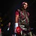 Minneapolis fighter Caleb Truax walked on the catwalk to get to the ring before his fight against Peter Quillin.