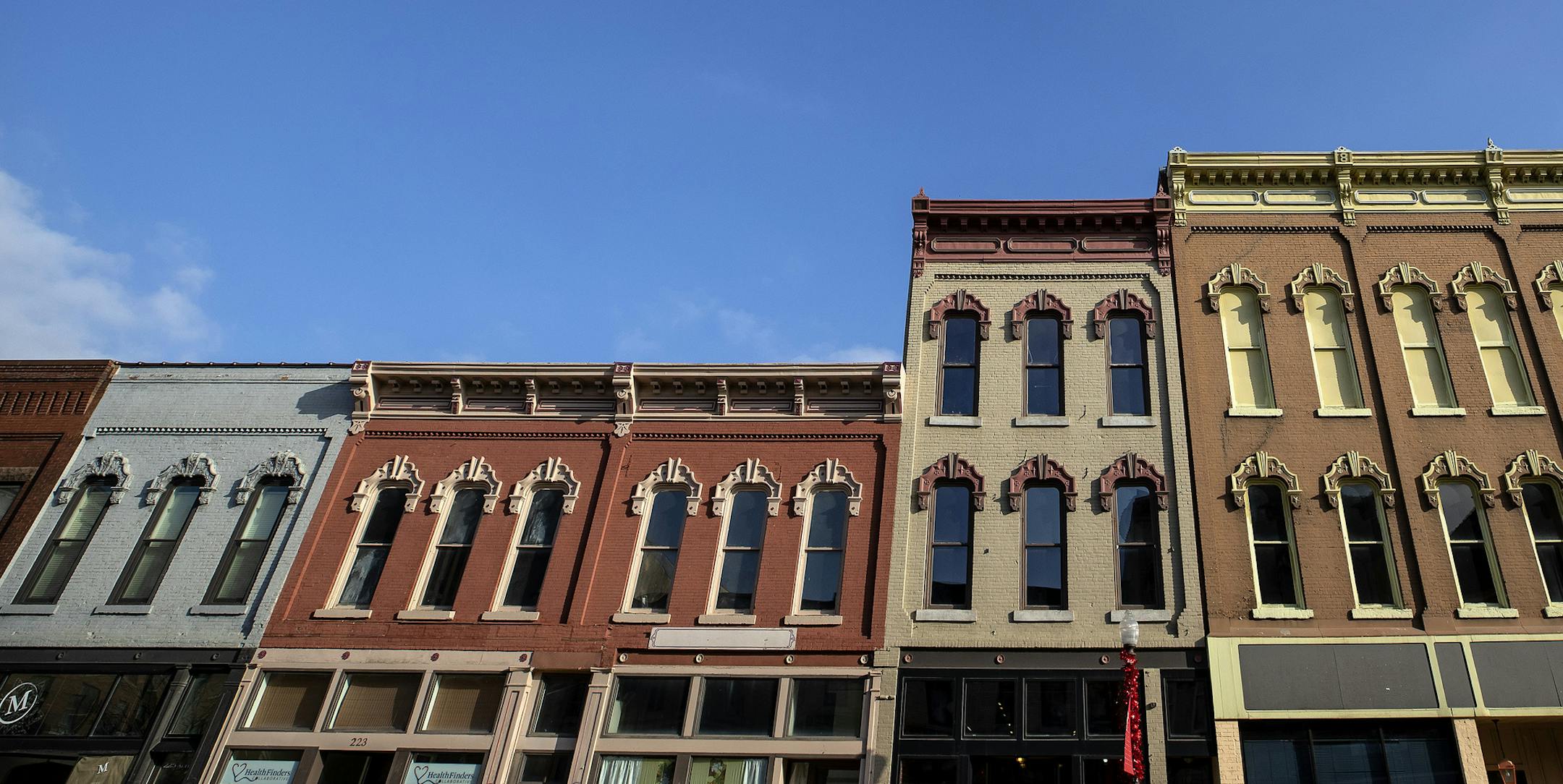 The facades in downtown Faribault, MN. ] CARLOS GONZALEZ • cgonzalez@startribune.com – January 13, 2019, Faribault, MN, magazine vignette on how Faribault is one of the small hip towns to visit outside the Twin Cities.,