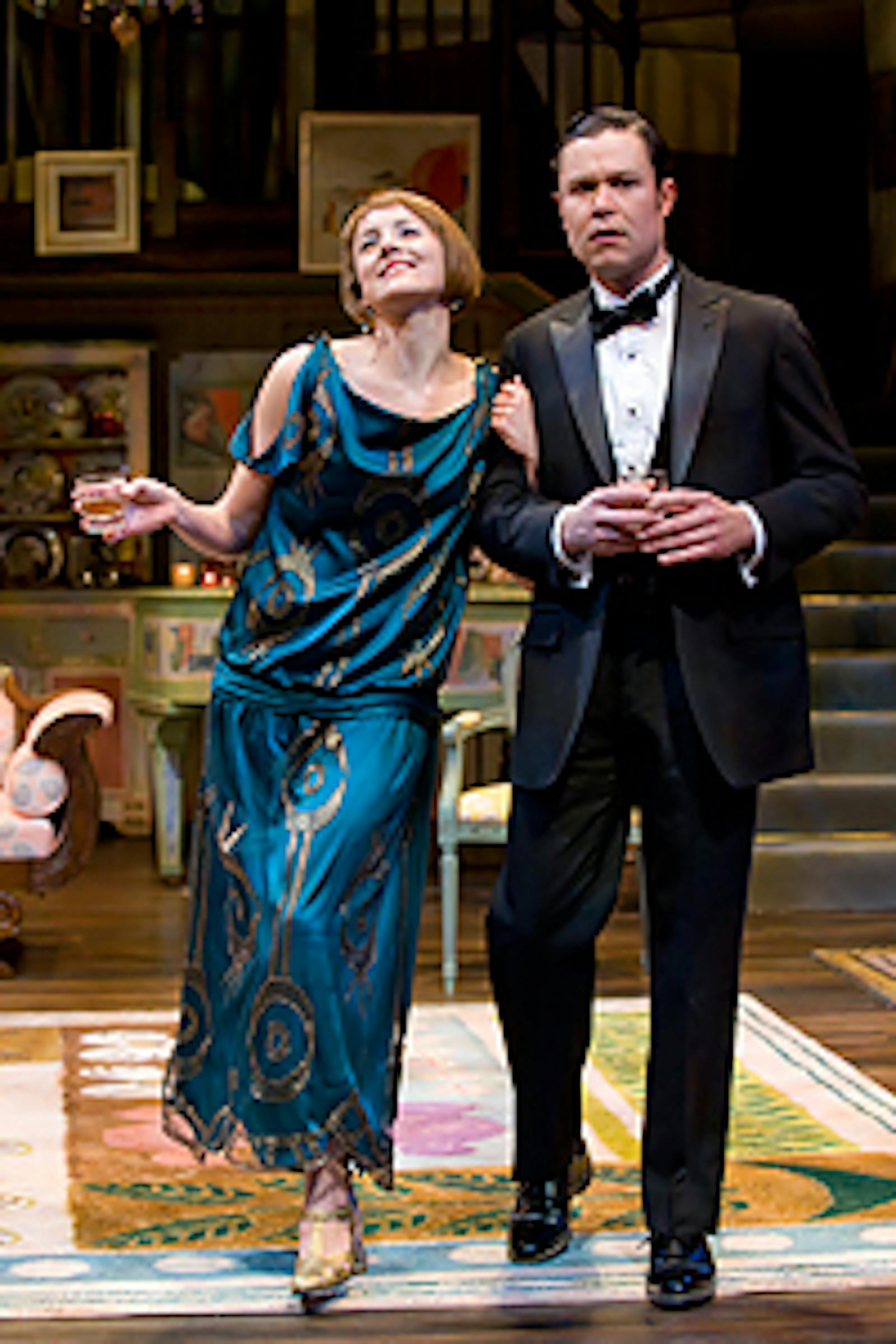 Cat Walleck (Sorel Bliss) and John Catron (Sandy Tyrell) in "Hay Fever"