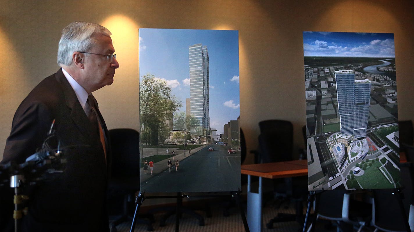 Frank Dutke, President and CEO of United Properties, appeared at a news conference to announce that a City of Minneapolis review team had recommended to the City Council that United Properties be chosen as the developer for the Nicollet Hotel Block project. Renderings of the proposed development were on display. ] JIM GEHRZ &#x201a;&#xc4;&#xa2; james.gehrz@startribune.com / Minneapolis, MN / February 6, 2015 /10:30 AM &#x201a;&#xc4;&#xec; BACKGROUND INFORMATION: City planners recommend United Pr