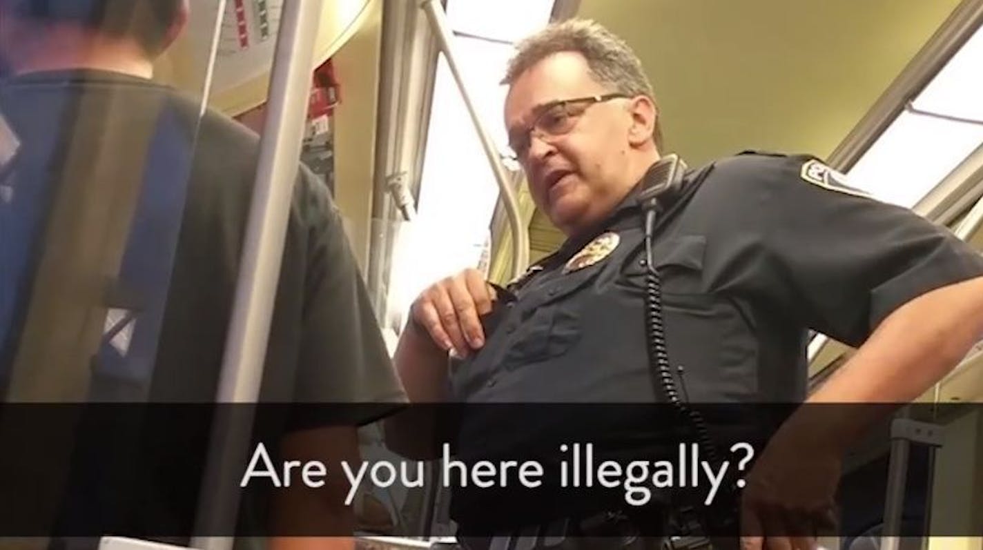 A man questioned by a Metro Transit officer about his immigration status while riding the light rail this month, a scene captured in a video viewed more than a million times, will be deported.