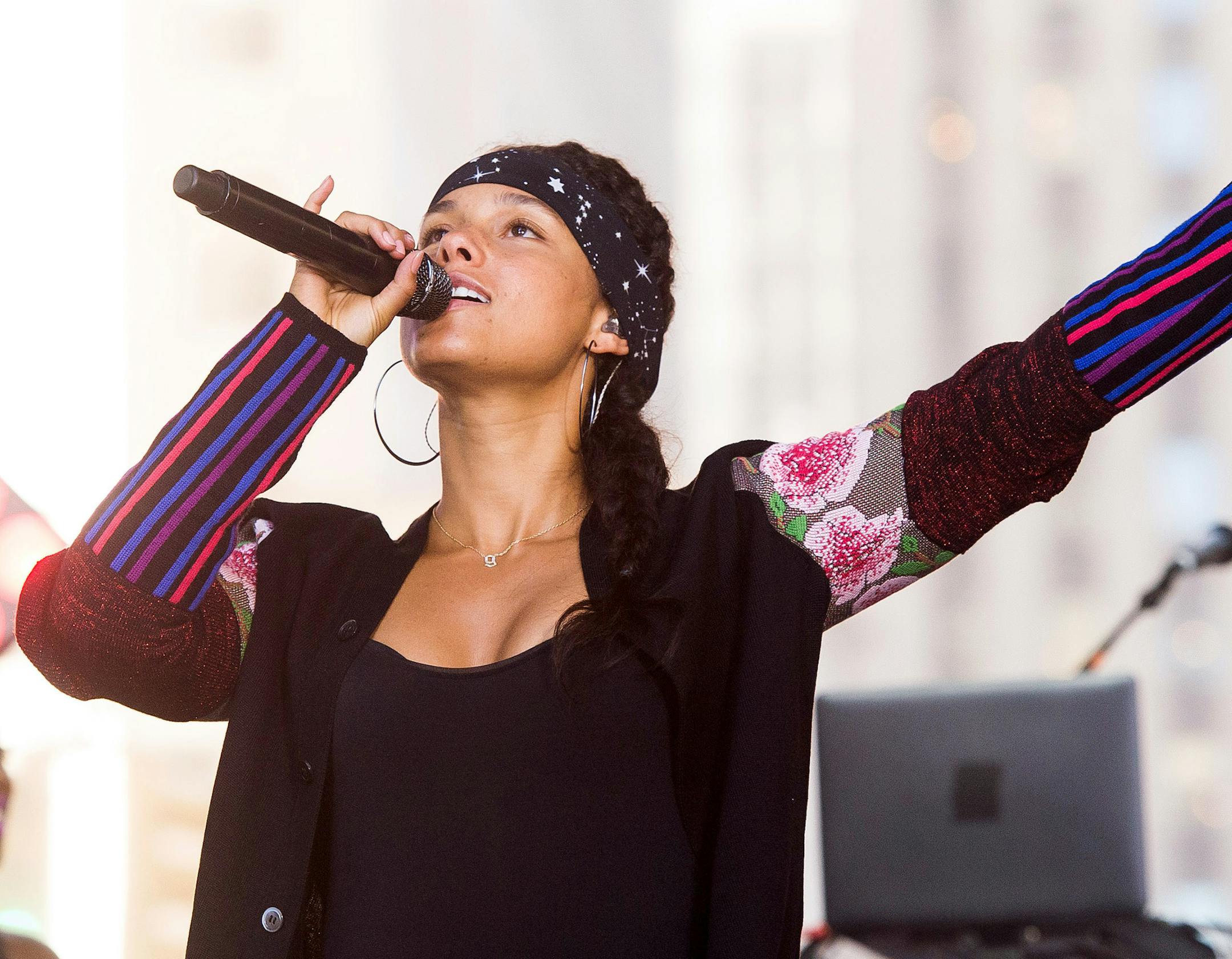 FILE - In this Sept. 2, 2016 file photo, Alicia Keys performs on NBC's "Today" show in New York. Keys wrote the song “Back to Life” for the Disney film, “Queen of Katwe” starring Lupita Nyong’O and David Oyelowo. (Photo by Charles Sykes/Invision/AP, File)