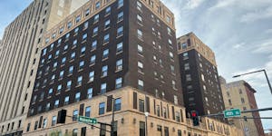 The historic Lowry Apartments, once a posh downtown St. Paul hotel, sit on the corner of Wabasha and 4th streets. The building was listed for sale Mon