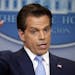 FILE - In this July 21, 2017, file photo, White House communications director Anthony Scaramucci gestures as he answers a question during a press brie