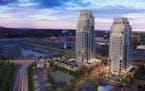 A pair of developers want to build a pair of residential towers across from the Galleria and Southdale shopping centers in Edina.