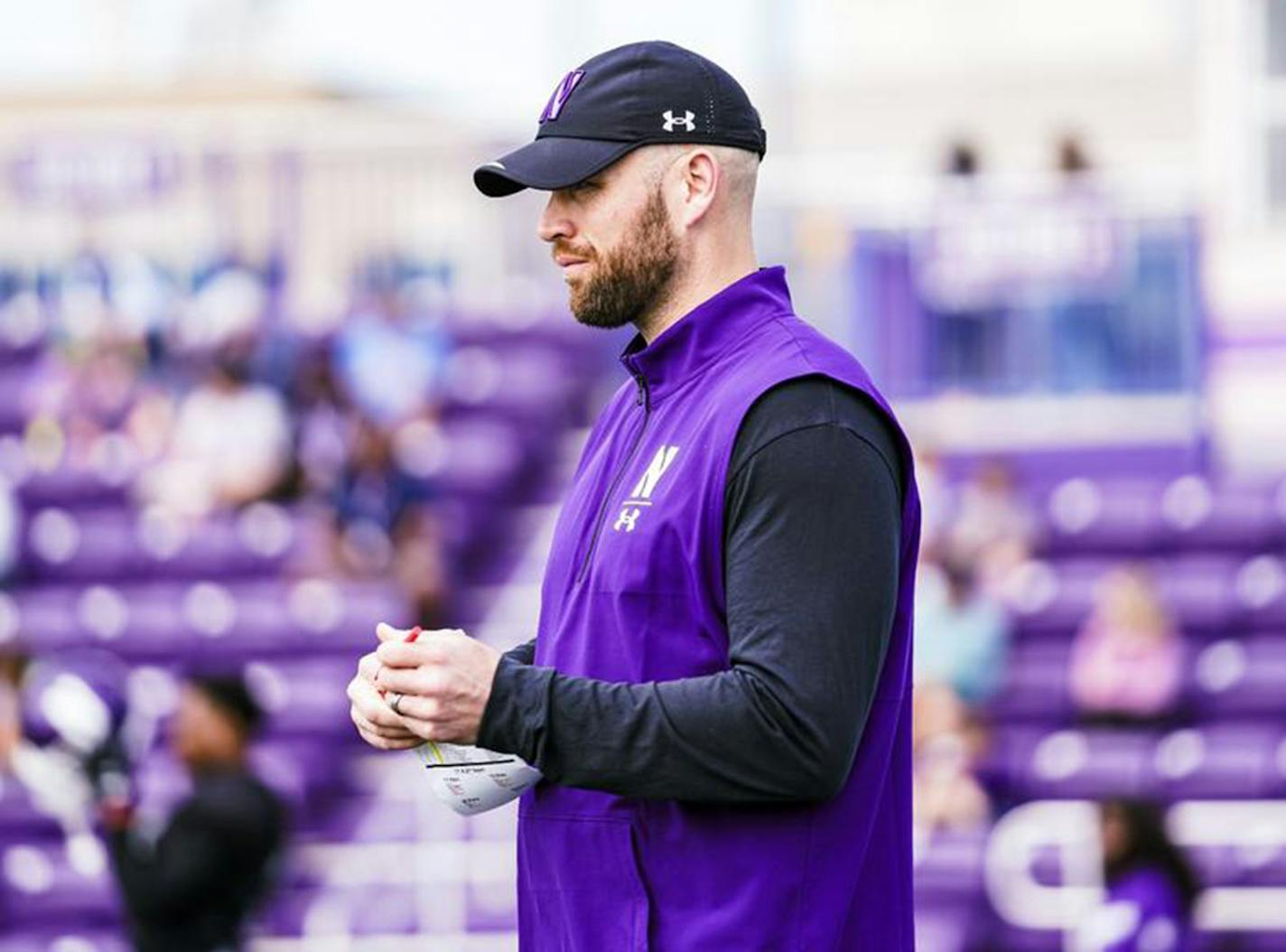 David Braun, football coach, Northwestern. Northwestern photo