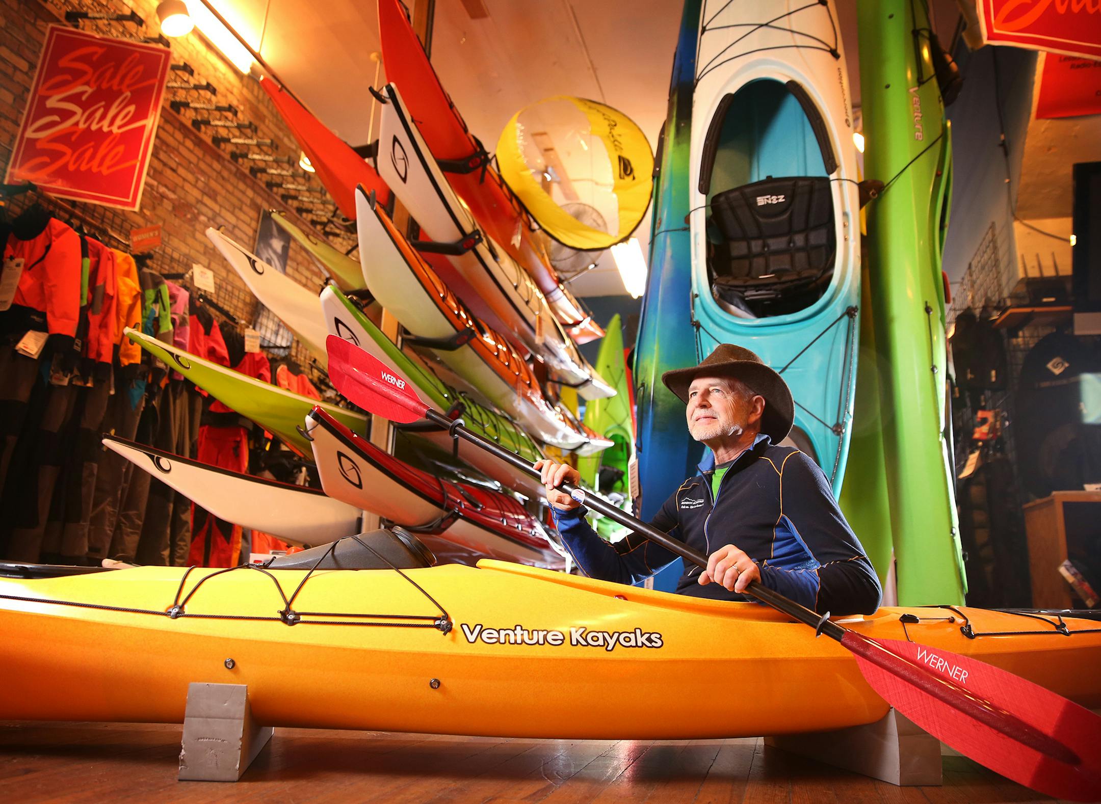Midwest Mountaineering owner Rod Johnson poses inside his store in on Cedar Avenue in Minneapolis on Tuesday, January 12, 2016. ] (Leila Navidi/Star Tribune) leila.navidi@startribune.com