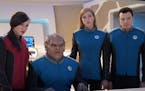 From left: Jessica Szohr, Peter Macon, Adrianne Palicki and Seth MacFarlane in "The Orville." The sci-fi series aired on Fox for two seasons but is mo