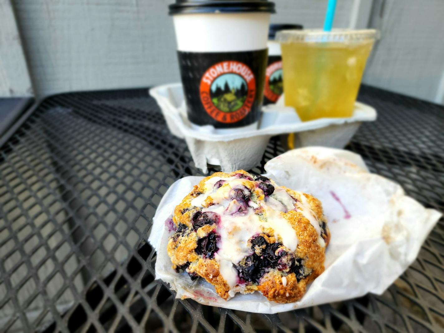 Blueberry lemon scone from StoneHouse Coffee &amp; Roastery in Nisswa