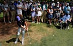 Rory McIlroy, of Northern Ireland hits out of the rough on the sixth hole during the first round of the Masters golf tournament on Thursday, April 8, 