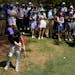 Rory McIlroy, of Northern Ireland hits out of the rough on the sixth hole during the first round of the Masters golf tournament on Thursday, April 8, 