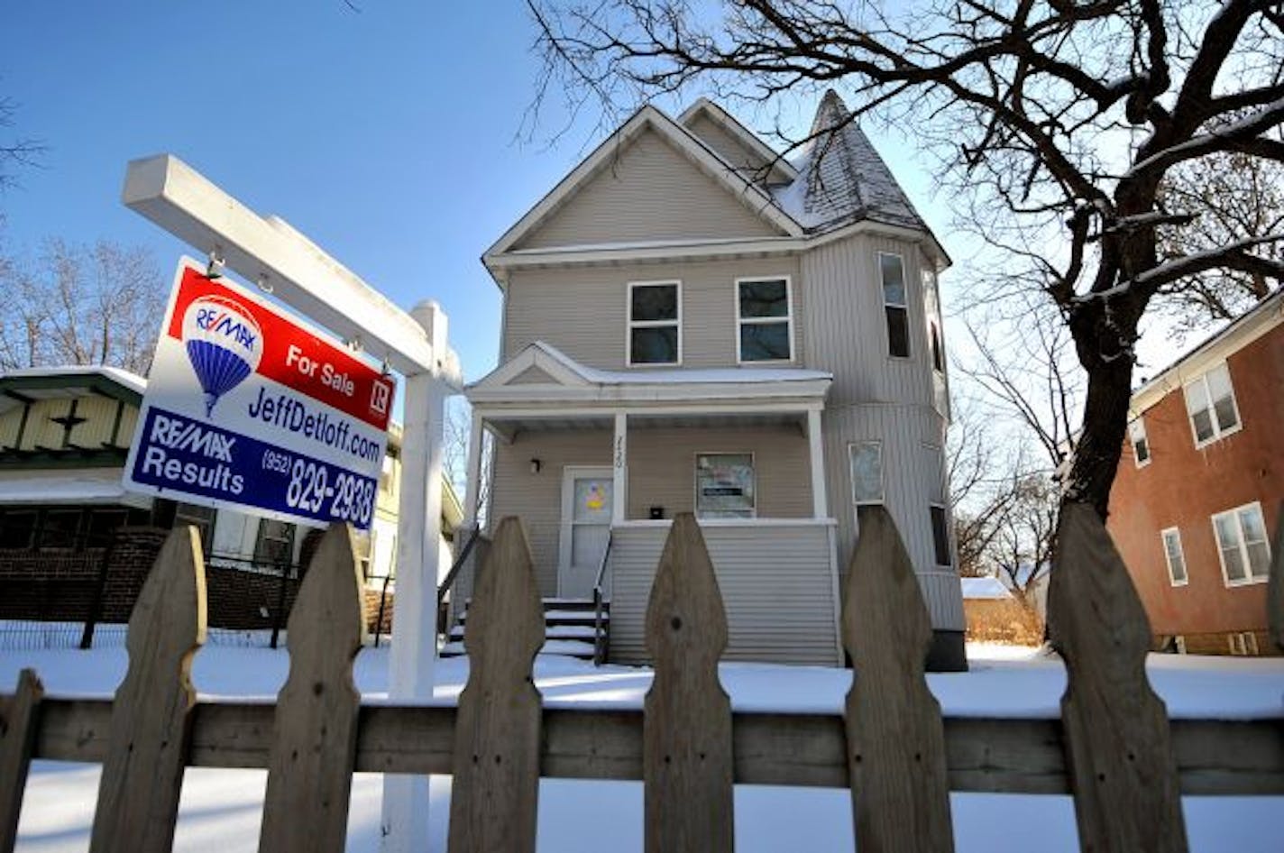 Home values in North Minneapolis have been depressed due to the high numbers of foreclosed homes on the market.